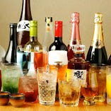 飲み放題は全国の厳選銘酒やプレミアム･モルツを含む約50種以上