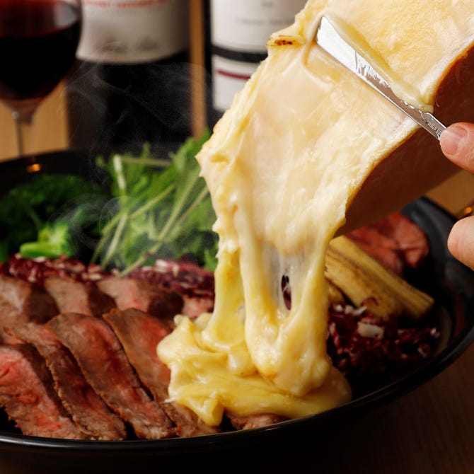 ラクレットチーズ 個室肉バル 高槻肉の会 高槻 居酒屋 ぐるなび