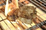 鹿児島黒豚ステーキ。肉の甘味とやわらかさがたまりません。
