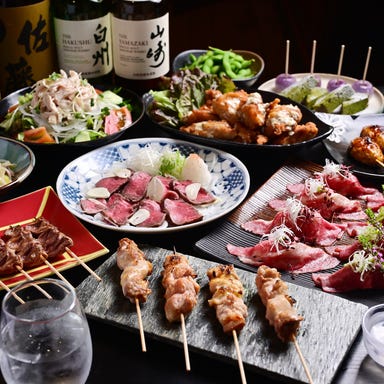 ヤキトリ×ニクズシ フジヤ ~全席個室 豊橋駅前店~_接待・送別会 ”段戸高原牛”錦爽鶏“を楽しめる【スタンダード_竹】コース_飲み放題120分__7,000円