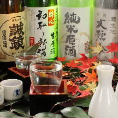 広島産地酒を豊富にラインナップ!季節に合わせて入れ替えも