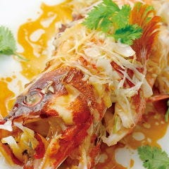 ハタの姿蒸し広東風