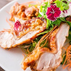 【1日3組限定】大山鶏の香味揚げ付『和縁コース』全7品・2時間飲み放題　3,480円［歓送迎会／個室］