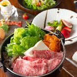 【ランチ限定】選べるメイン◇黒毛和牛ランプ炭火焼又は黒毛和牛のすき焼きなど◇5,000円