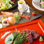 ランチ【炭火焼コース】乾杯ドリンク付！本日の厳選部位炭火焼き、ローストビーフなど全6品4000円※月～金