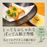 気まぐれグラタンの揚げ餃子〜ゴルゴンゾーラソース