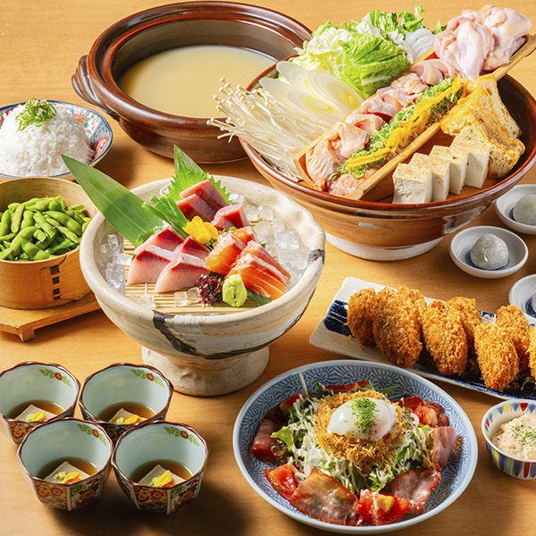 個室居酒屋 炉端と藁焼き こだわりもん一家 成田店_11月16日〜2月15日 「一家団欒鍋(鶏つくねの生姜味噌鍋)コース」2時間飲放題付き5000円(税込)