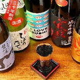 時季に合わせたオススメの日本酒を用意。自慢の寿司にピッタリ◎