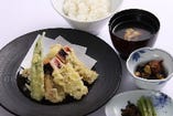 するめの天ぷら定食