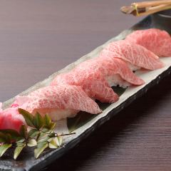 あら川名物！A5黒毛和牛ミスジの炙り寿司　5貫