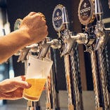 【COEDO生ビール】
併設の醸造所で造る出来立てビールを堪能
