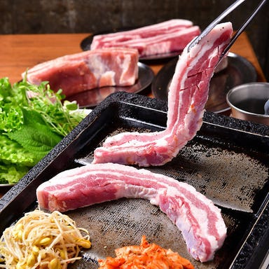 韓国料理20種付 生サムギョプサル食べ放題 ビビサム 池袋店 コースの画像