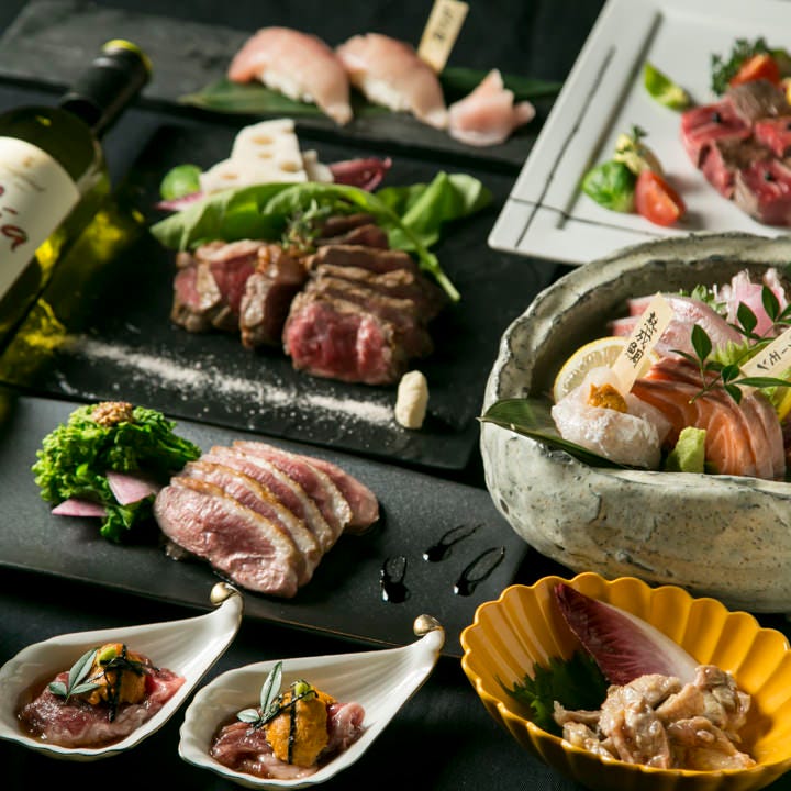 4,000円台から叶う、熟成魚＆熟成肉を楽しむ飲み放題付コース
