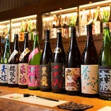 こだわりの日本酒は30種類以上。焼酎、ｳｲｽｷｰも多数
あります！