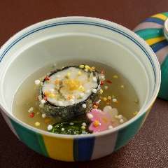 白身魚の磯辺巻き揚げ～生姜餡かけ～