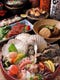 新鮮海鮮料理、海鮮炭焼き、お造り、肉料理、豊富なメニュー