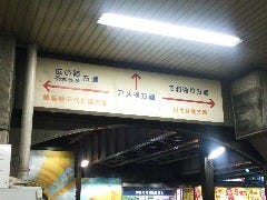 JR御徒町駅北口から昭和通方面（改札を出て右）