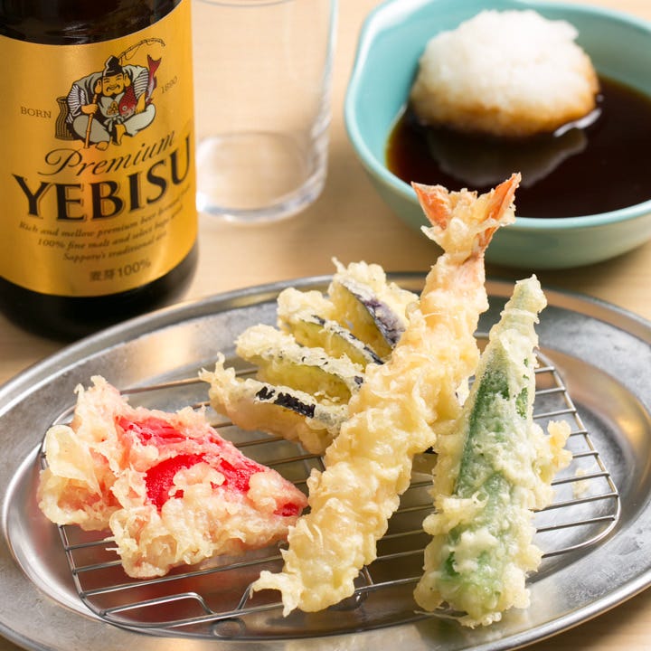 揚げたてサクサクの天ぷらには
キーンと冷えたビールが合います