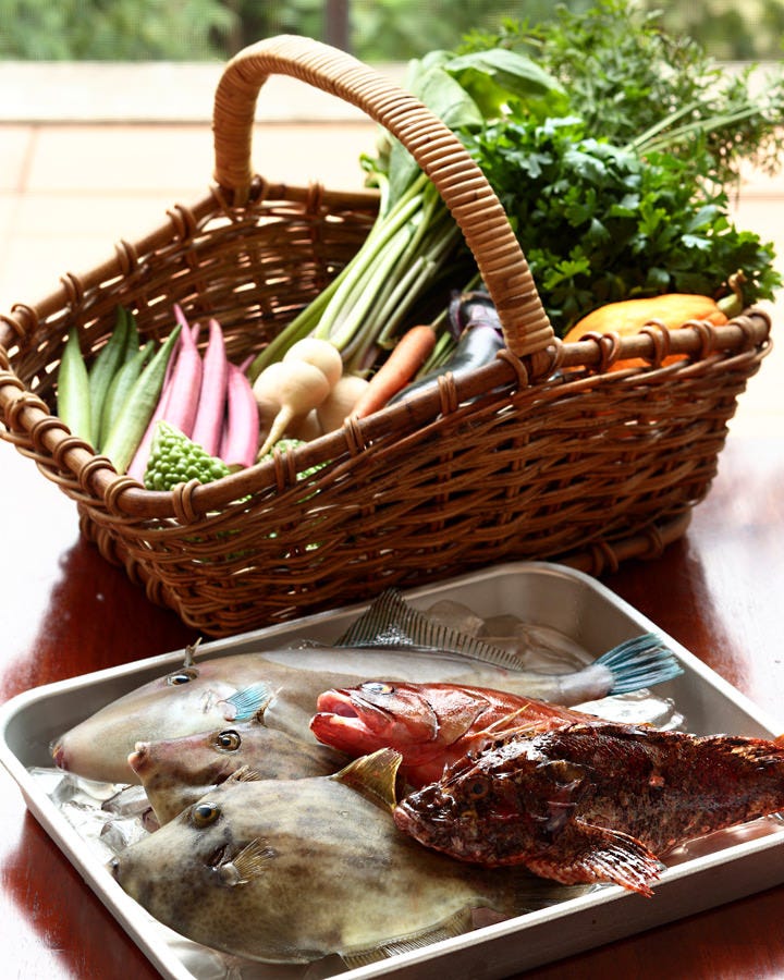 地元・鎌倉の野菜や魚を積極的に活用