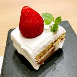 苺のショートケーキ（コース一例）