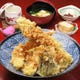 長崎県の新鮮な肉厚な穴子海老天サクサク熱々美味し丼御膳