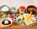 天ぷら定食（大・10品）　※明太子食べ放題