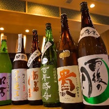 種類豊富な日本酒の数々