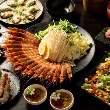 海老牡蠣酒場だるま_【 海老しゃぶコース 】歓送迎会にも◎当店一番人気☆海老しゃぶと海老尽くしコース≪2時間飲み放題付き≫