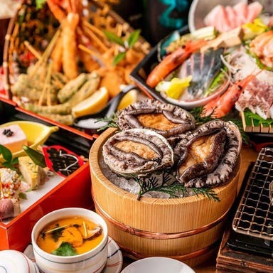 全席個室 炭火焼き鳥と旬鮮魚 一刻堂 新橋店_■3H飲み放題付『散華コース』十勝牛&十勝豚に伊勢海老やふぐ天ぷら等〈全8品〉5500円⇒4500円