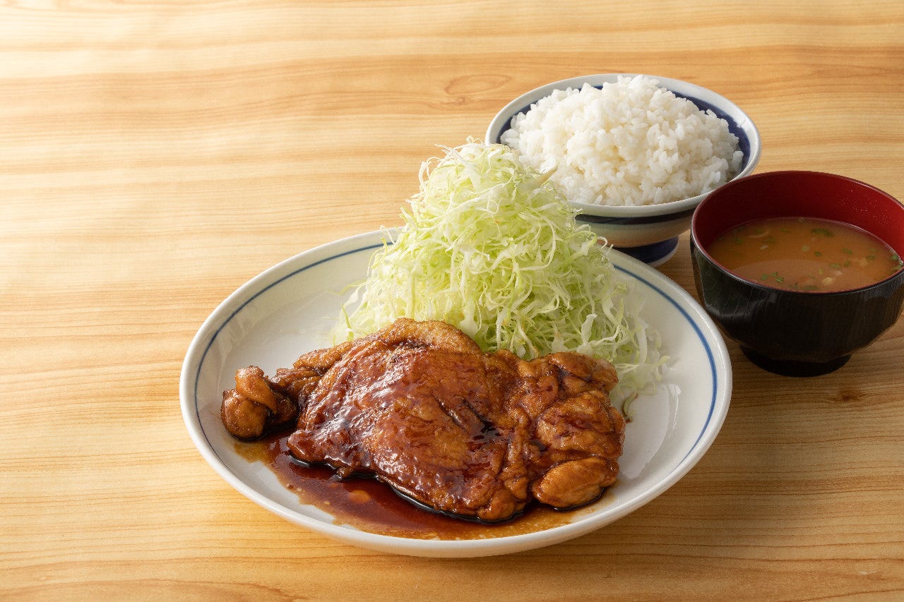 ぎおん亭 博多バスターミナル店 豚てき 豚かつ 定食