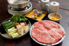【雪コース】1ドリンク付！国産黒毛和牛のすきやきなど
