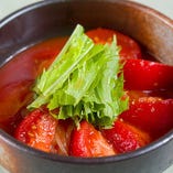 あっさり出汁のトマト冷麺