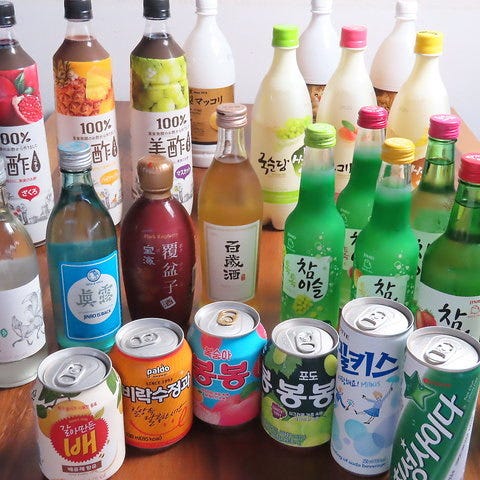 韓国酒が豊富♪