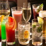 飲み放題は種類豊富に約40種類から楽しめます。