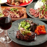 量り売りステーキから名物肉寿司まで！コース料理も豊富★