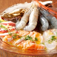 LIZARRAN 新橋_リザラン名物!鮮魚のカルパッチョ~白身魚、サーモン、生牡蠣、タコ、海老~