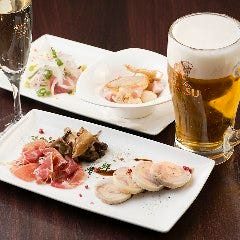セットもおすすめ◎前菜2種+ドリンクで1200円とお得！