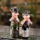 結婚・誕生日・結婚記念日、お付合い記念日のお祝いに、心ばかりのプレゼント★スパークリングハーフボトル