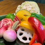 新鮮なお野菜を使用したお料理も是非。