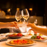 【イタリアン◇ランチ】目の前で焼く薪焼きPIZZA＆選べるパスタとメイン全6品◆5800円