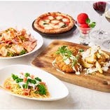 ＜BAR＞【CASUAL PLAN＋飲み放題】前菜盛り合わせ・ピッツァ・魚介のパスタ・若鶏ロースト等◆5500円