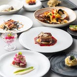 【イタリアン】鮮魚と黒毛和牛のWメインでXEXを味わう全10品＋乾杯ドリンク◆14000円