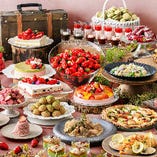 平日【春ブッフェ】フレッシュ苺とストロベリースイーツや旬のイタリアン約60種◆6000円