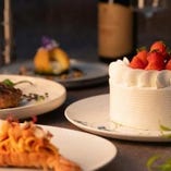 《10/1～》大切な記念日に最適国産牛サーロイングリル全7品＋乾杯酒＋記念日ケーキ◆10300円