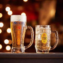 まずはキンキンに冷えたビールで乾杯！各種宴会もお任せください
