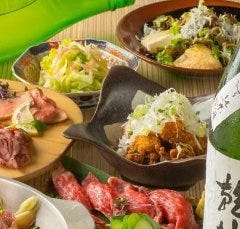 肉寿司3種と旬鮮魚の刺身含む全6品『肉寿司堪能コース』3時間飲み放題付4700円⇒3700円