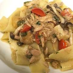 自家製ならではのコシのある手打ちパスタ