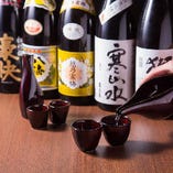厳選日本酒を多数ご用意しております。