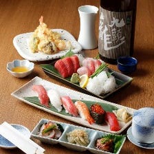 旬の味を堪能できる自慢の寿司コース