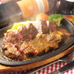 【鉄板】熟成肉牛ロースステーキ（ボリューム満点160g）